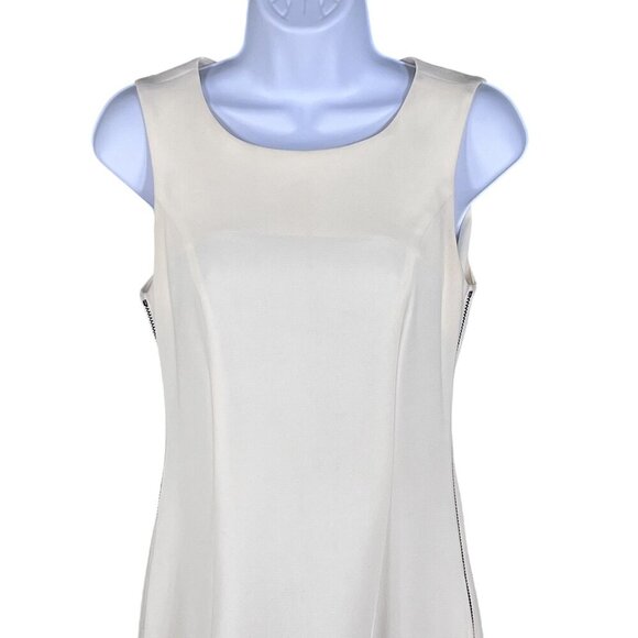 BCBGeneration Womens 4 Cream Shift Dress Multiway Zippers Office Career Wear - Picture 11 of 16